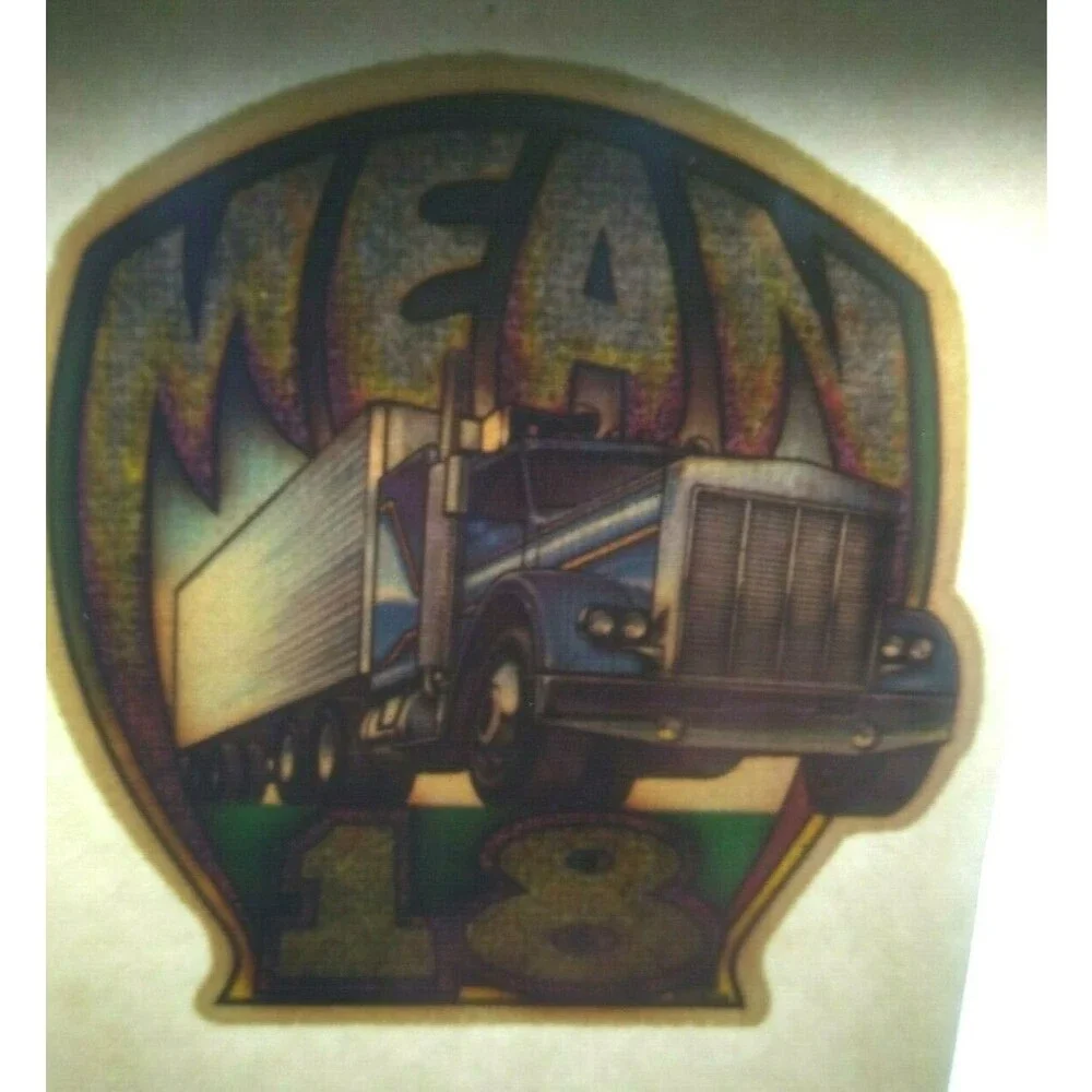 Big Rig Trucks Screamin Gleamin Glitter Iron-On Transfer Decal Donruss 1970s
